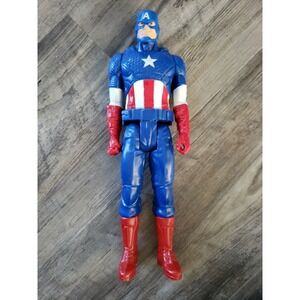 2014 Hasbro Marvel Titan Hero Series Captain America 12" Figure No Shield Loose